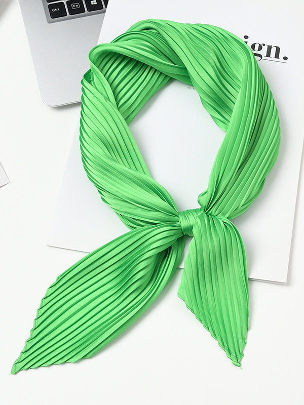 Pleated Solid Color Shawl&Scarf