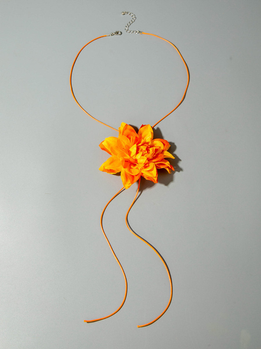 Solid Color Flower Shape Necklaces Accessories