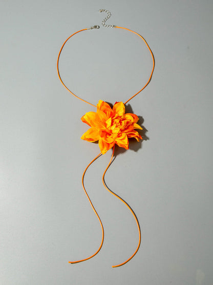 Solid Color Flower Shape Necklaces Accessories