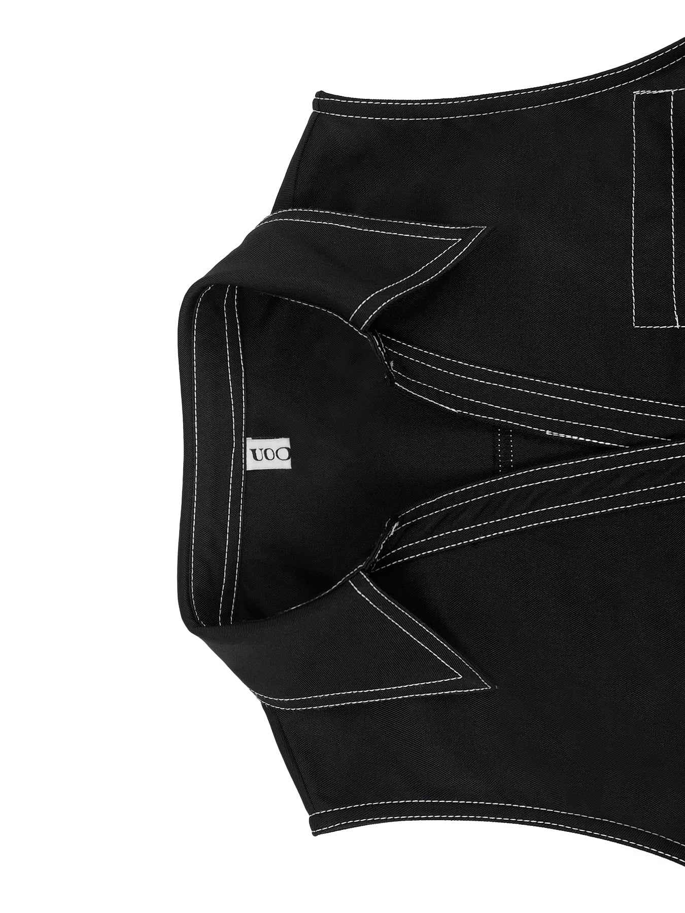 Loose Sleeveless Line Solid Color Lapel Vest Top