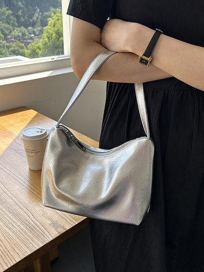 Shiny Split-Joint Zipper Bags Bags Accessories Handbags Shoulder Bags