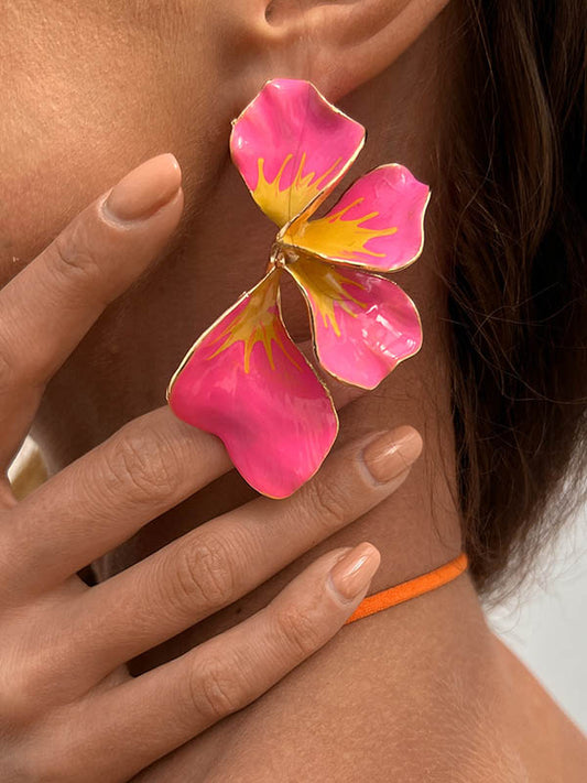 Flower Shape Drop Earrings