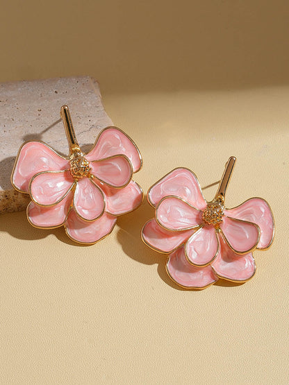 Flower Shape Drop Earrings
