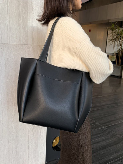 Solid Color Split-Joint Bags Shoulder Bags Tote Bags