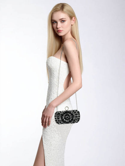 Chains Geometric Lock Rhinestone Shiny Crossbody Bags Evening Bags & Clutches