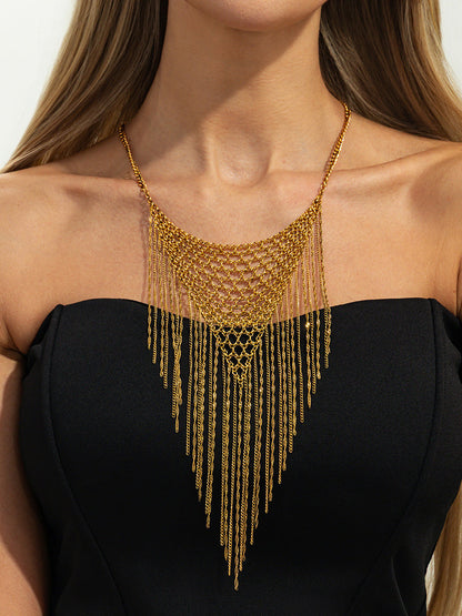 Geometric Tasseled Necklaces Accessories