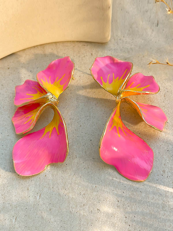 Flower Shape Drop Earrings
