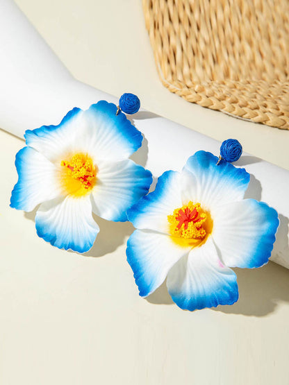 Flower Shape Drop Earrings