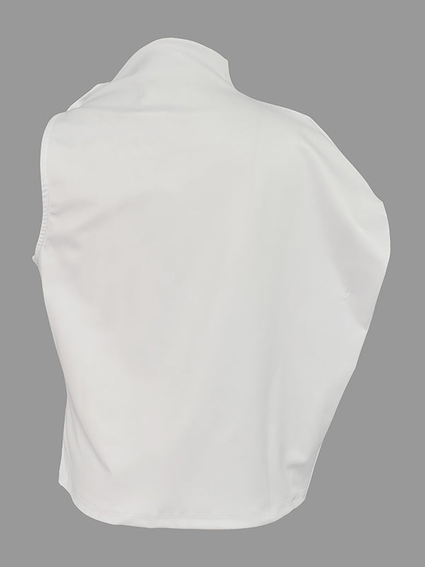 Loose Sleeveless Floral Printed High Neck Vest Top