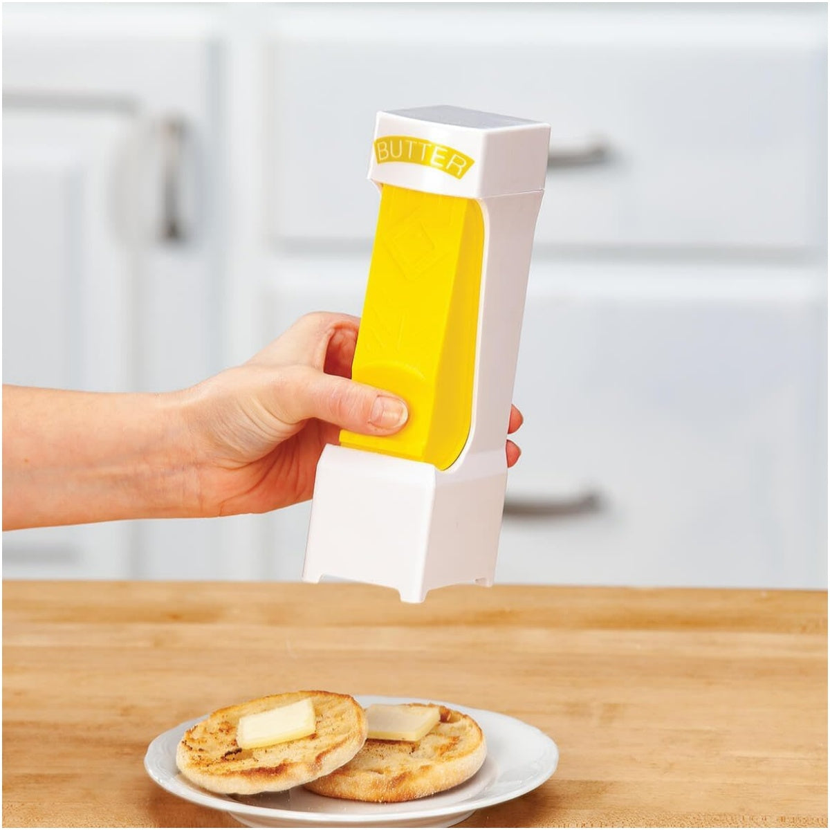 1 Pack Butter Slicer Cutter Dispenser, Stainless Steel Blade Simple One Click Spreader Tool for Storing, Cutting Individual Pats & Sticks of Cold Cheese, Suitable for Quickly Making Breakfast, Dinner, Bread, Cake, Cookies