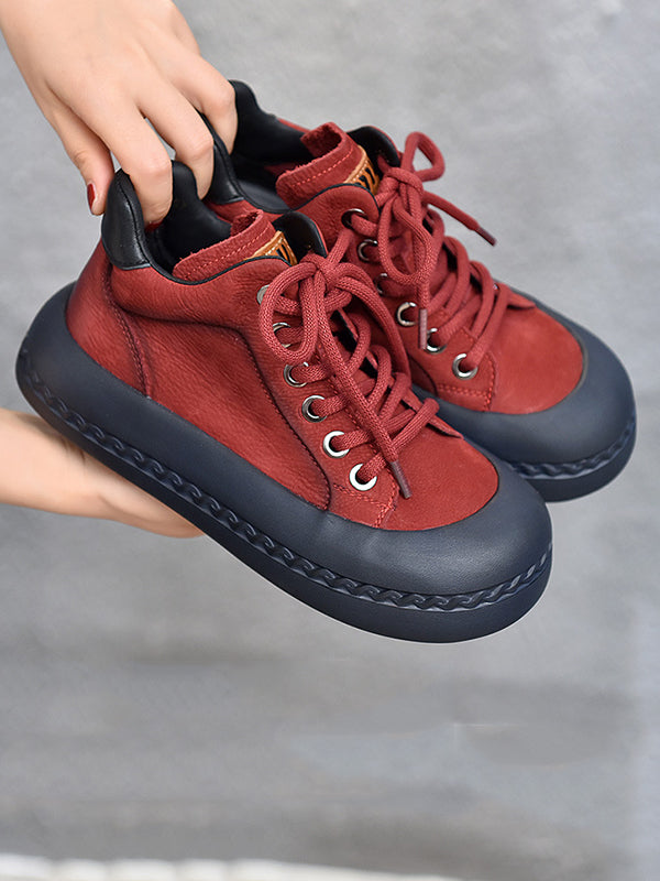 Round-Toe Tied Booties Shoes