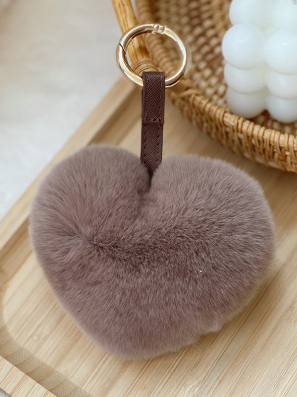 Heart Shape Bag Charm Keychain
