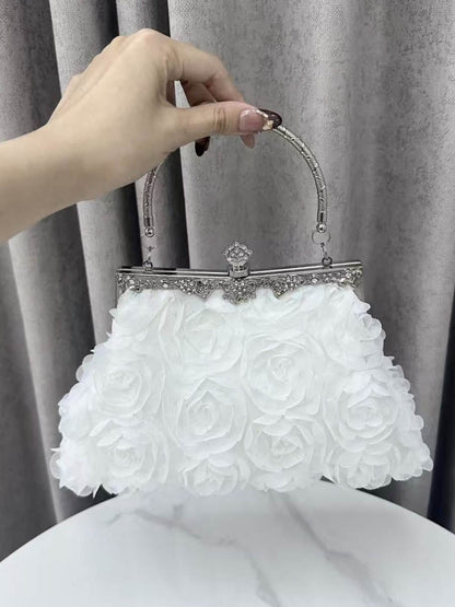 Flower Shape Lock Shiny Evening Bags & Clutches Mini Bags