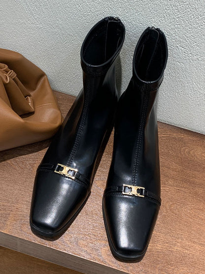 Split-Joint Square-Toe Boots