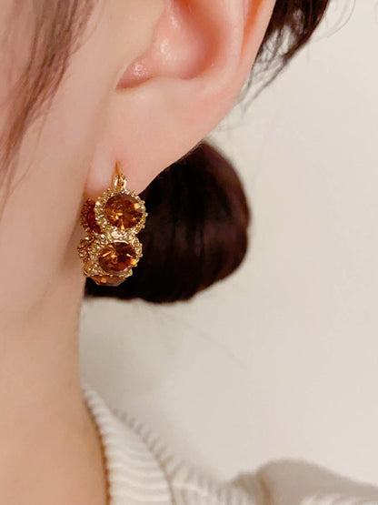 Geometric Rhine Stones Earrings Accessories