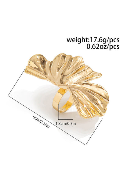Irregularity Geometric Pleated Rings Accessories