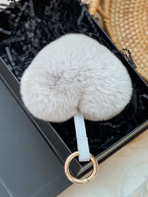 Heart Shape Bag Charm Keychain