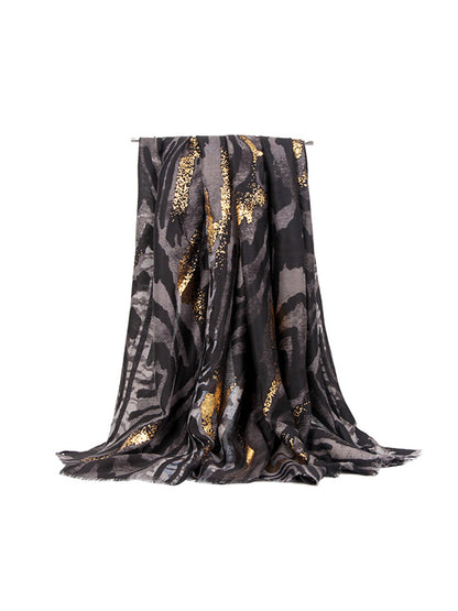 Contrast Color Tiger Printed Shawl&Scarf
