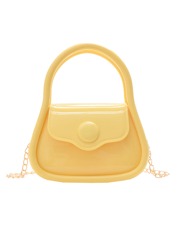 Chains Solid Color Crossbody Bags Satchels