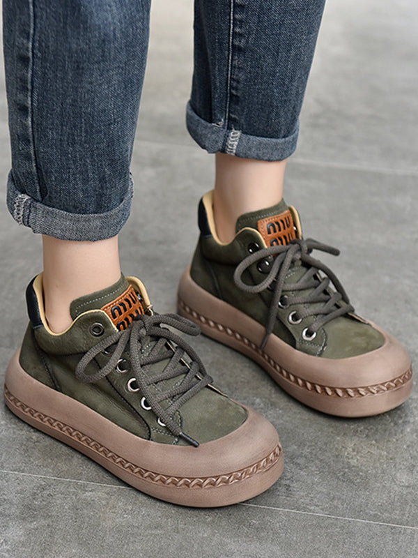 Round-Toe Tied Booties Shoes