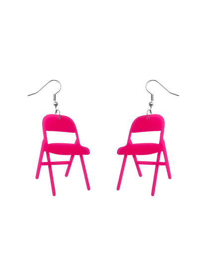 Geometric Solid Color Drop Earrings