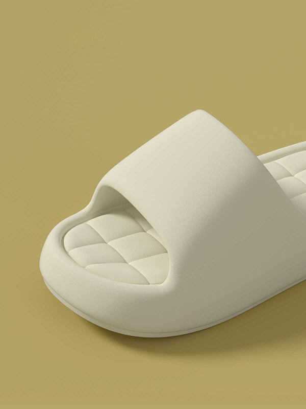 Open Toe Solid Color Platform Shoes Slippers