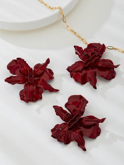 Flower Shape Earrings Accessories  + Necklaces Accessories