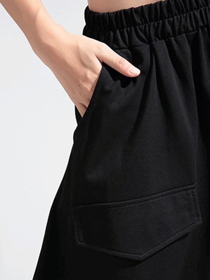 Zipper Original Simple Loose Solid Harem Pants