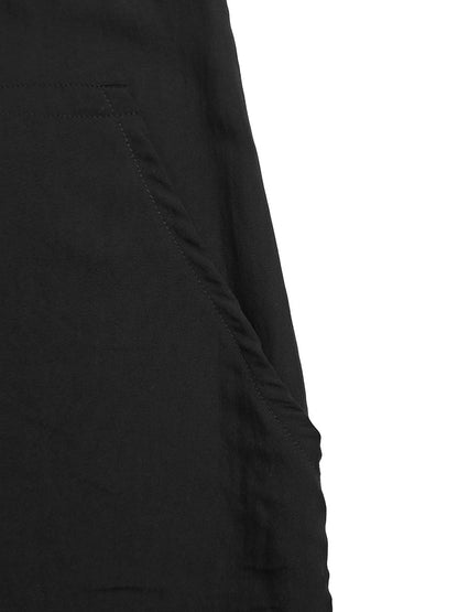 High Waisted Sleeveless Buttoned Pockets Solid Color Stand Collar Jumpsuits