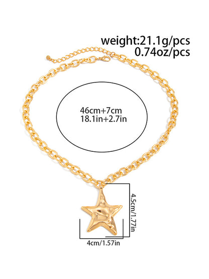 Chains Shiny Star Shape Necklaces Accessories