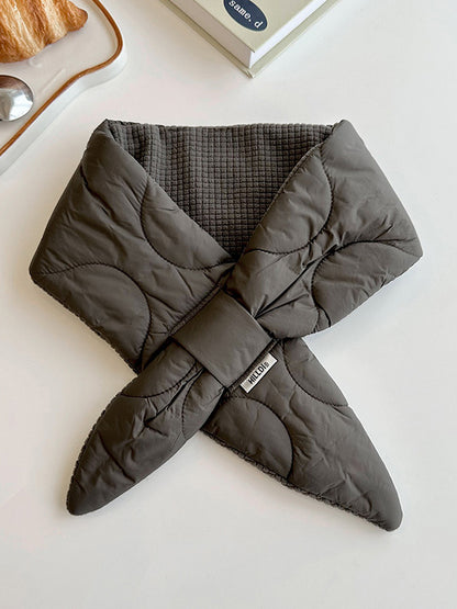 Padded Keep Warm Solid Color Scarf