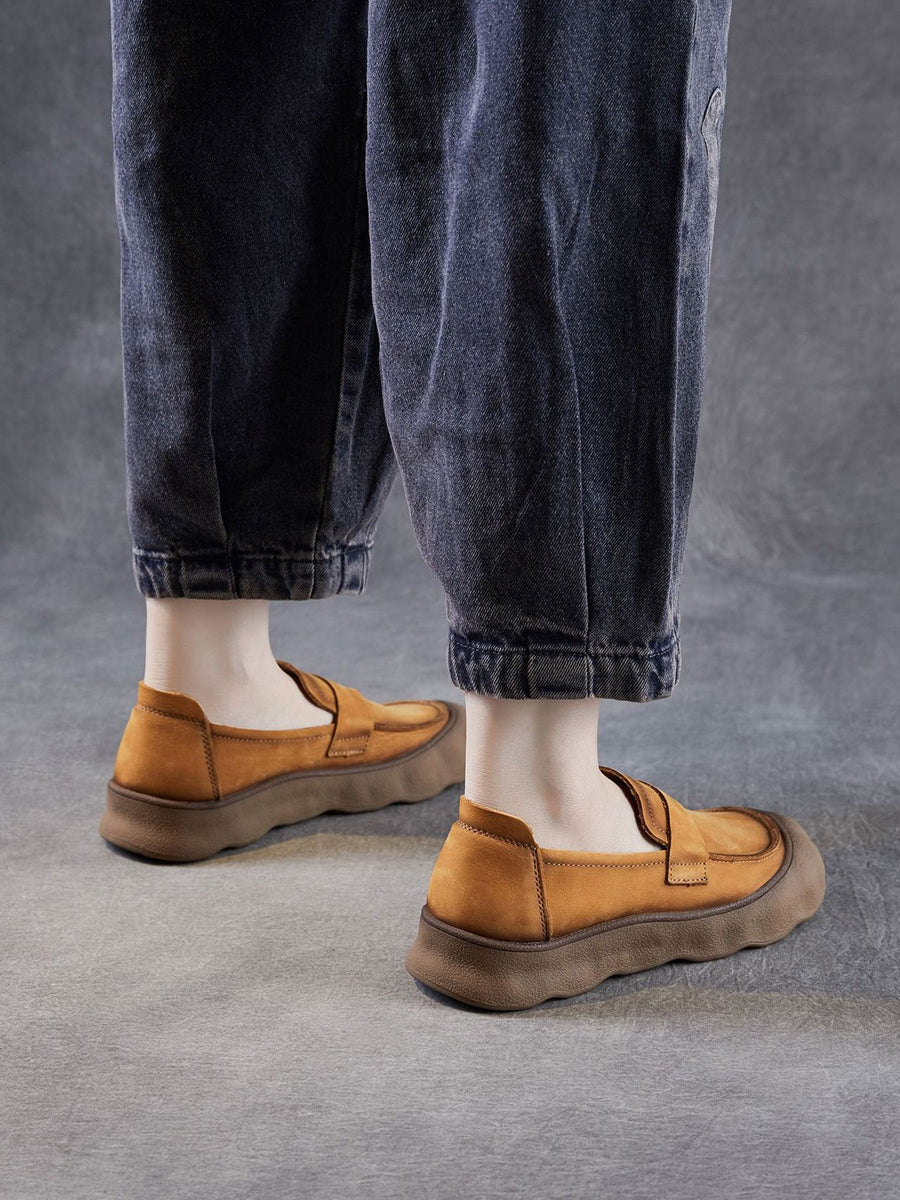 Women Autumn Genuine Leather Flat Shoes