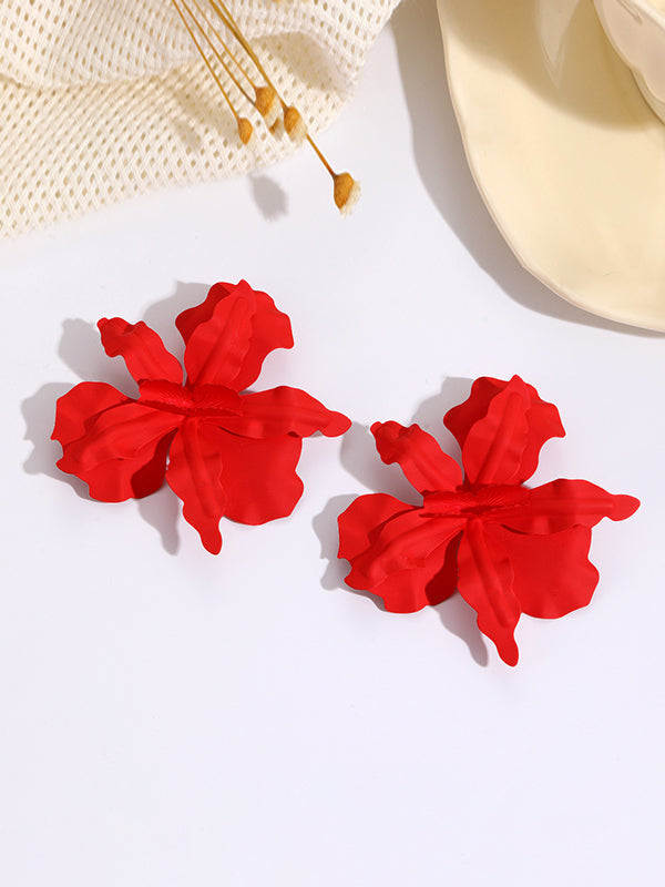 Flower Shape Drop Earrings