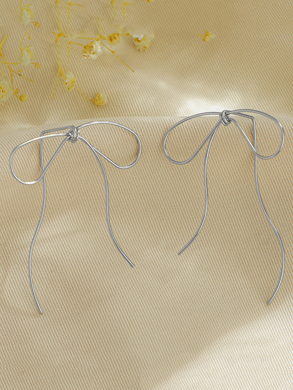 Bowknot Geometric Drop Earrings