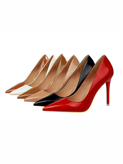 Solid Color Split-Joint Scarpin Salto