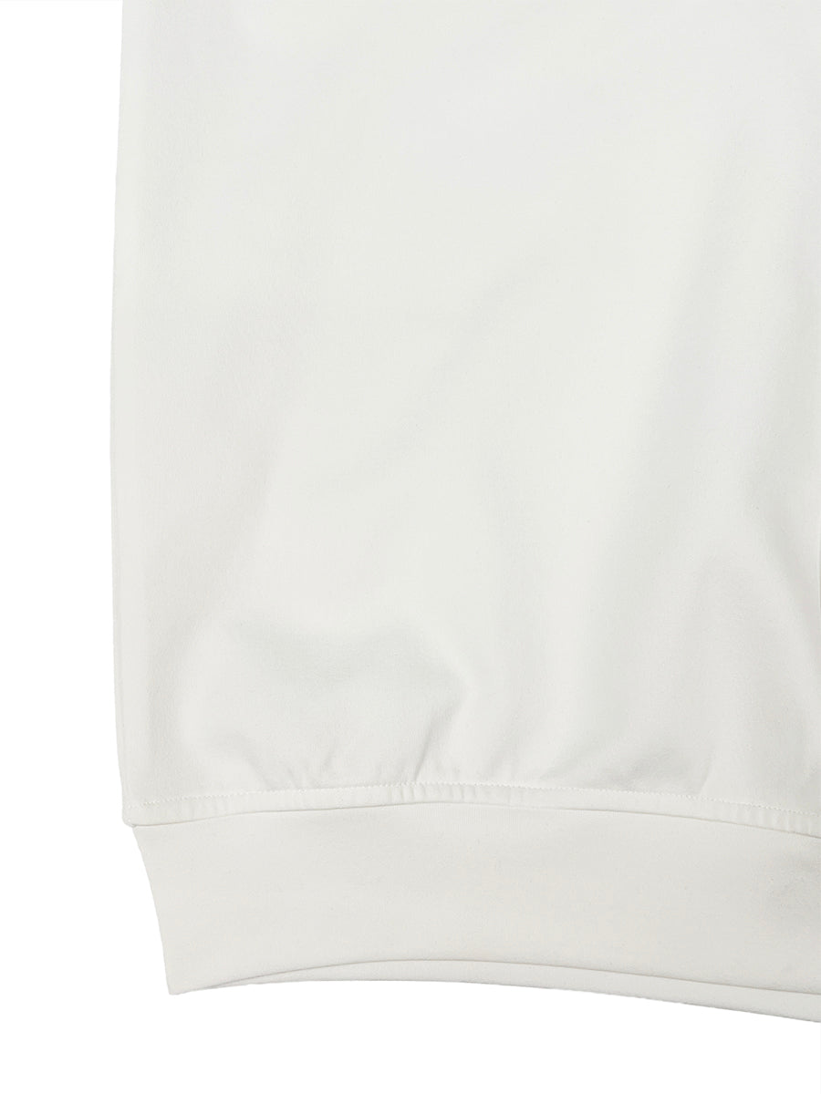 Long Sleeves Loose Buttoned Solid Color Split-Joint High Neck Mini Dresses Sweatershirt