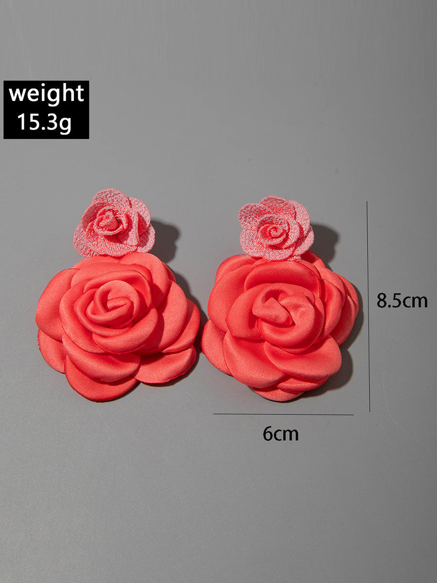 Flower Shape Drop Earrings