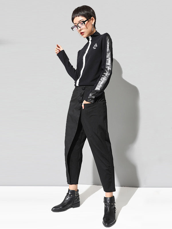 Leisure Fashion Irregularity Solid Color Harem Pants