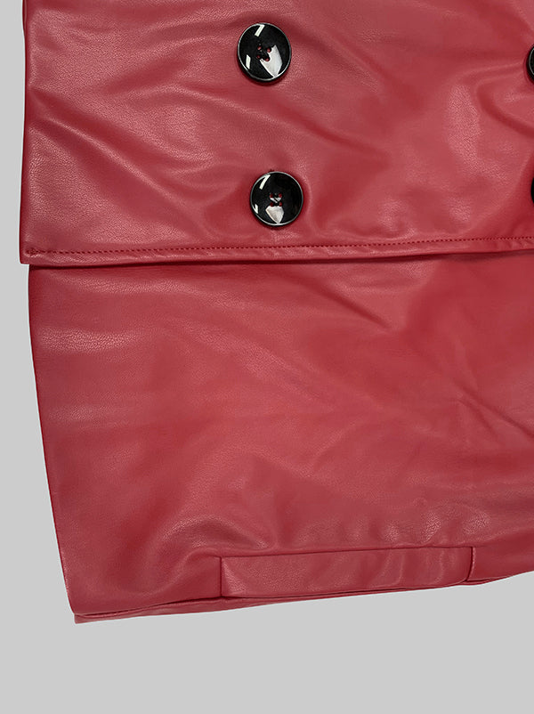 Long Sleeves Buttoned Solid Color Notched Collar Jackets&Coats Outerwear