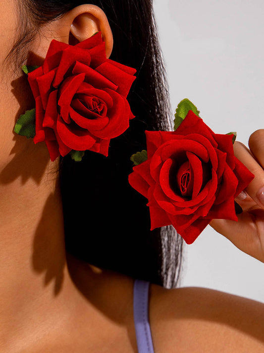 Flower Shape Drop Earrings