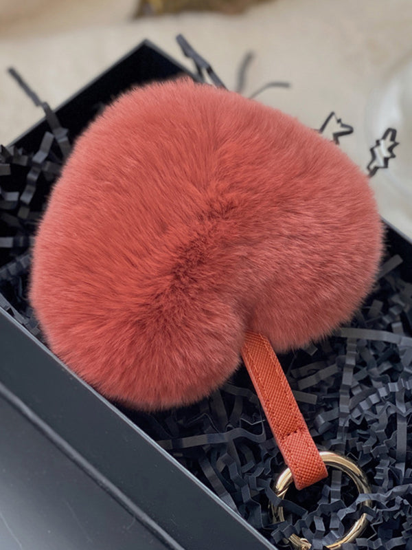 Heart Shape Bag Charm Keychain