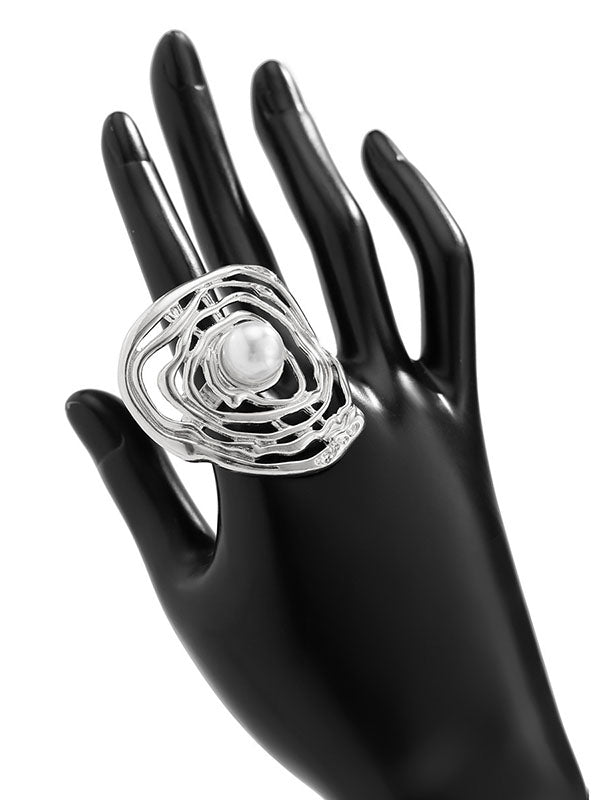 Geometric Hollow Rings Accessories