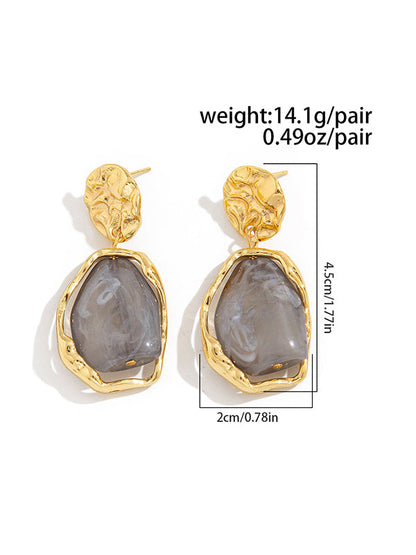 Irregularity Geometric Shiny Earrings Accessories