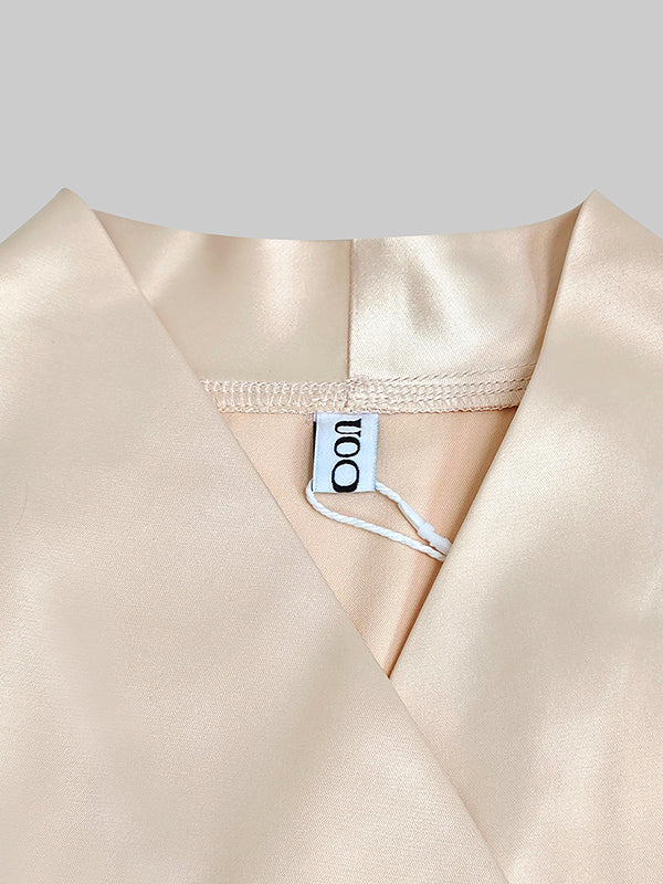 Cap Sleeve Loose Buttoned Solid Color V-Neck Vest Top