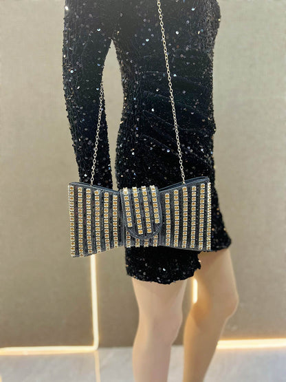 Chains Rhine Stones Evening Bags & Clutches Handbags