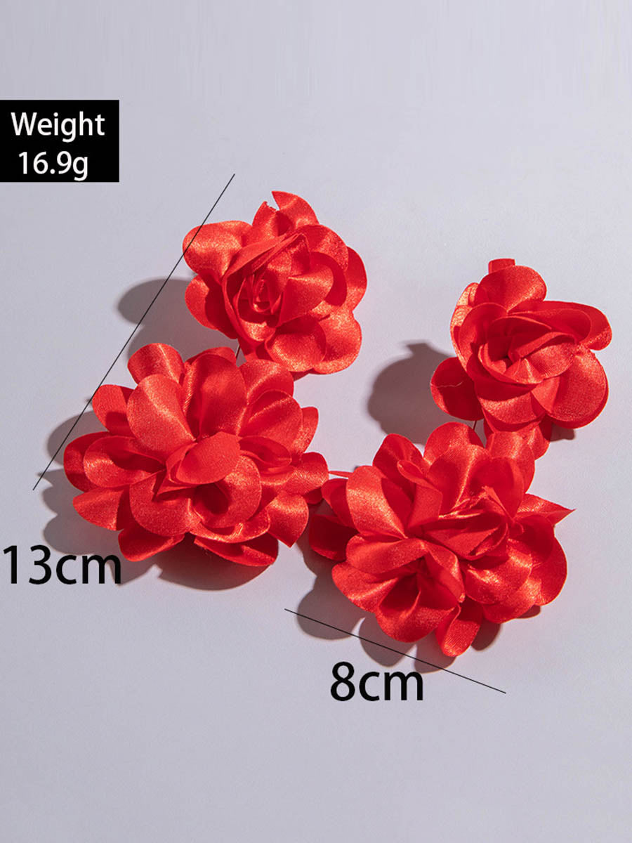 Flower Shape Drop Earrings