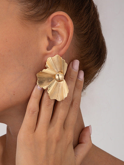 Irregularity Flower Shape Earrings Accessories