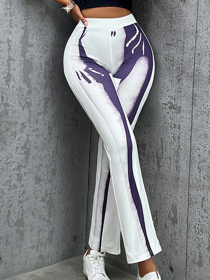 Bodycon Printed Split-Joint Pants Trousers
