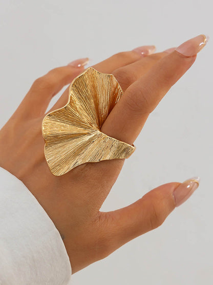Irregularity Geometric Pleated Rings Accessories