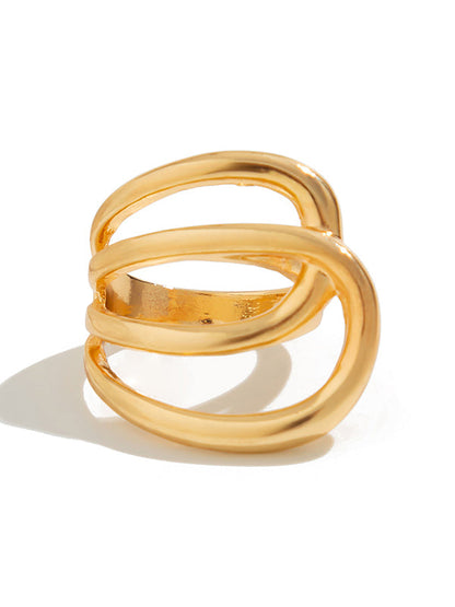 Irregularity Geometric Shiny Rings Accessories